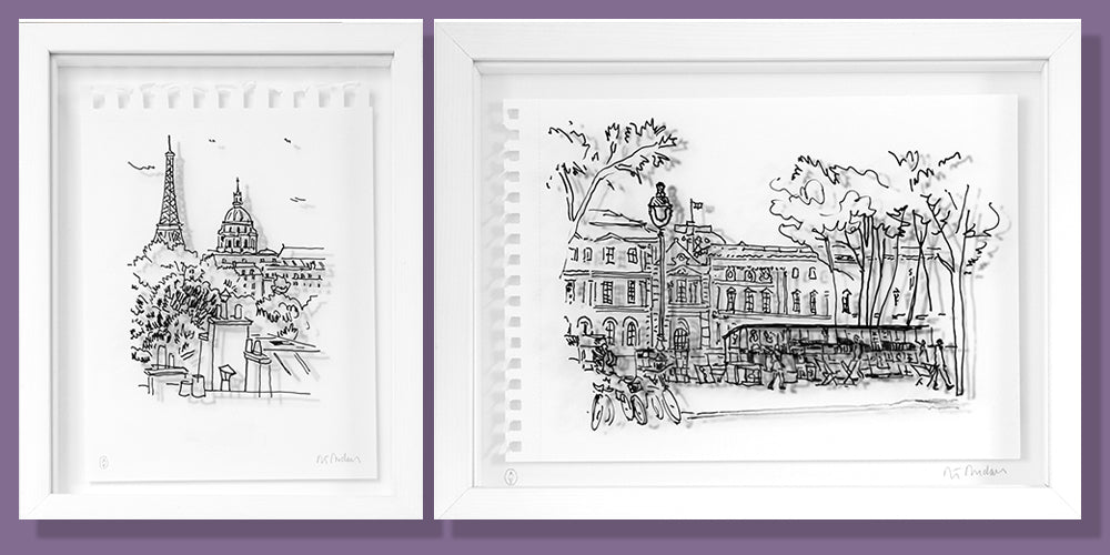 Sketching Paris - Les dessins sur verre